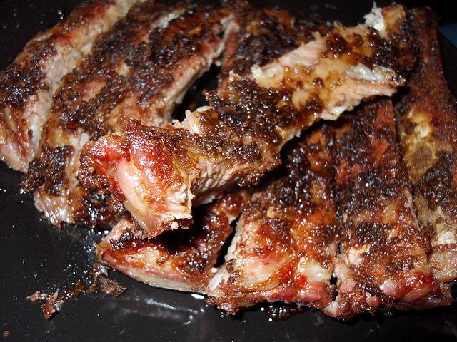Cooked spare ribs