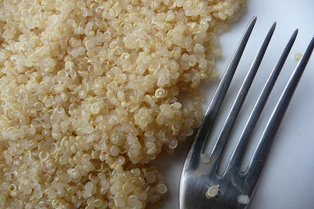 Cooked quinoa.