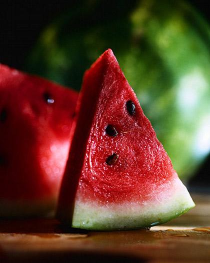 A piede of watermelon.