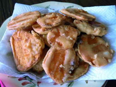 Sweet potato tempura.