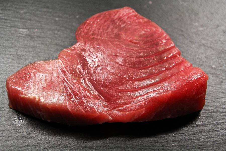 Raw tuna steak