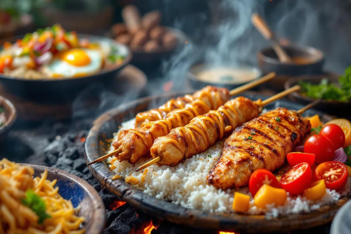 Grilled and fried favorites from Indonesian cuisine, including fried chicken and grilled fish..
