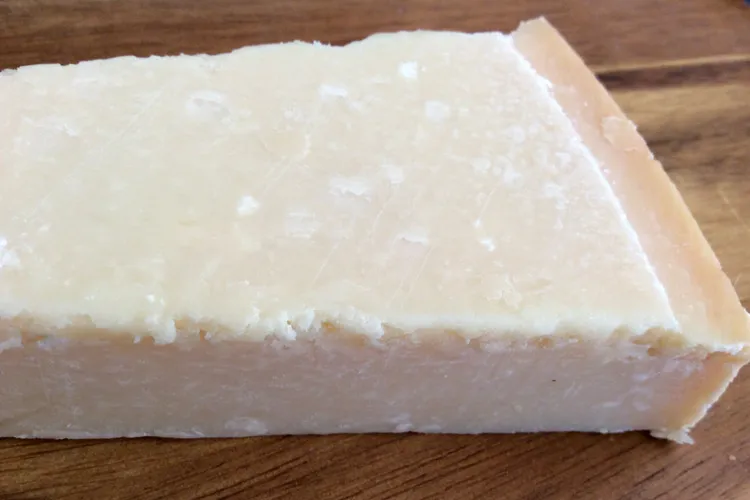 A piece of Parmesan cheese.