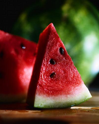 A piede of watermelon.