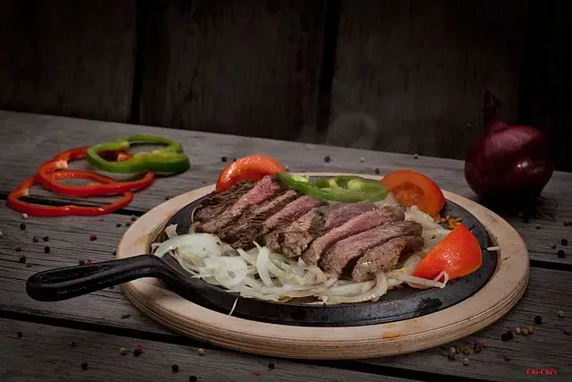 Beef fajitas.