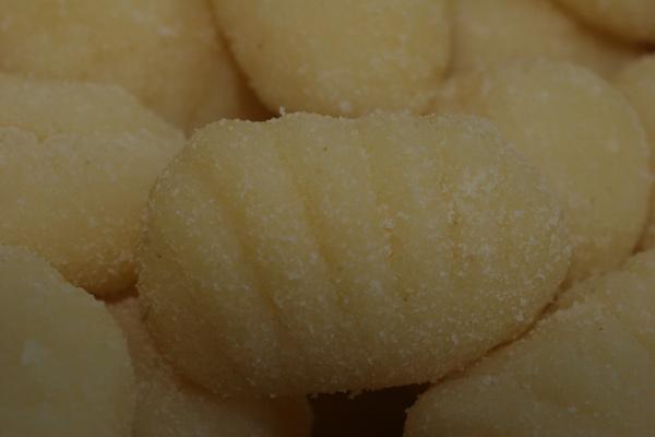 Uncooked potato gnocci.