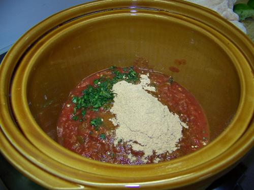 Taco seasoning in a recipient.