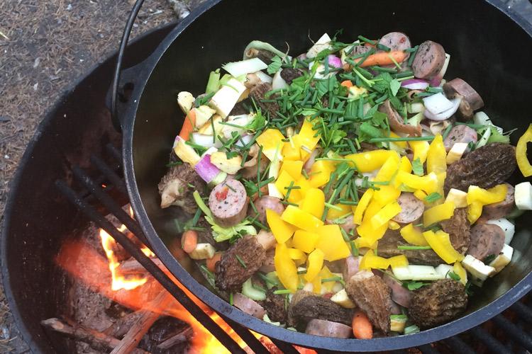 Morels dinner in Montana.