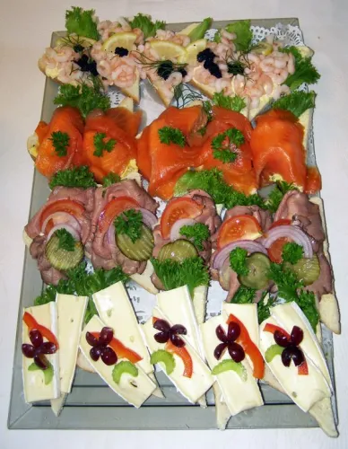 Scandinavian open sandwiches.