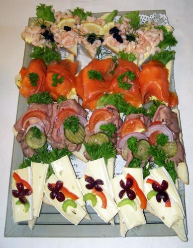 Scandinavian open sandwiches.