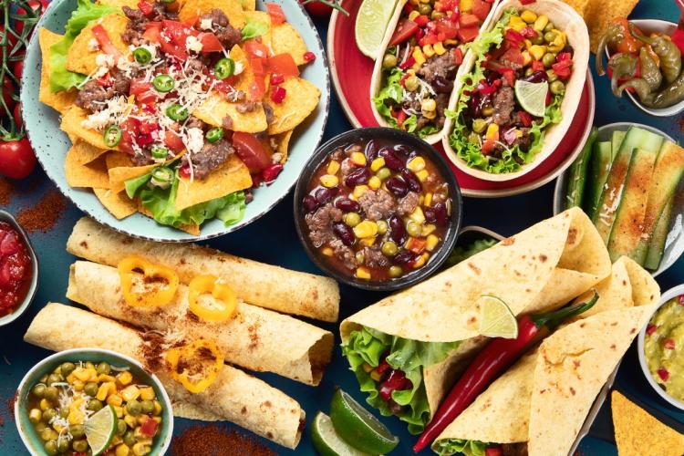 A selection of Mexican food.