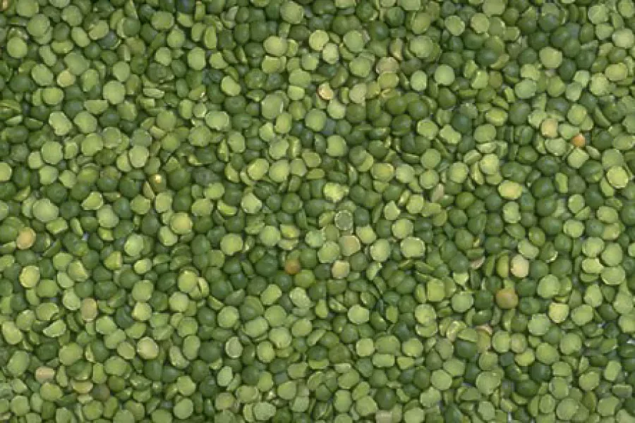Dried split peas.