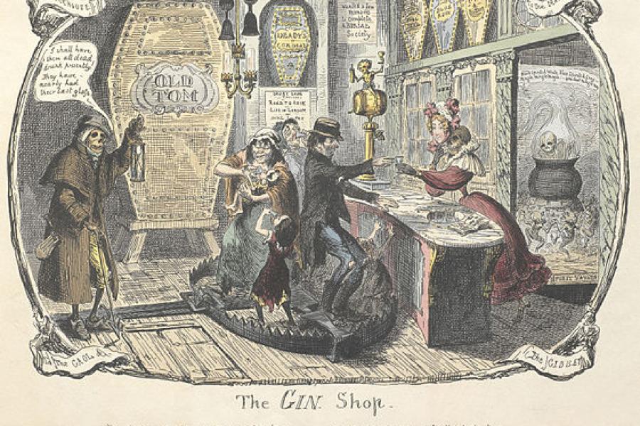 Thi gin shop, Cruishank scraps and sketches.