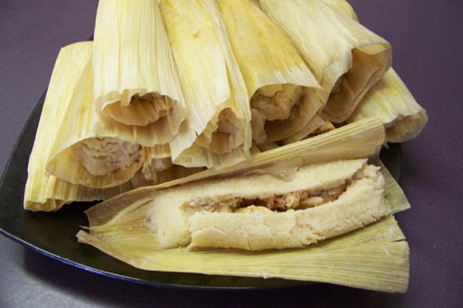 Chicken tamales.
