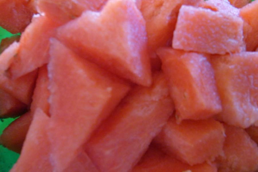 Watermelon chunks.