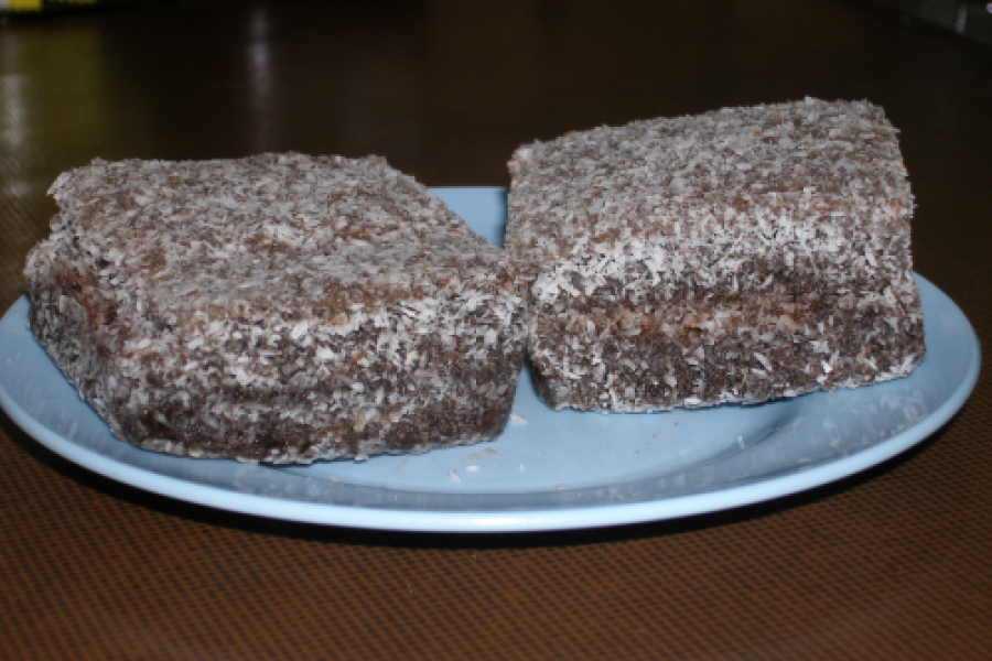Lamington cakes.
