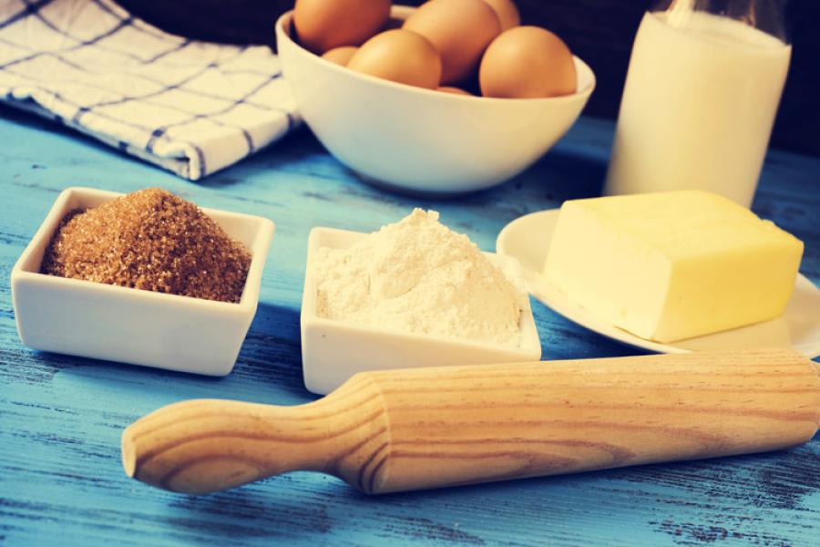 Baking ingredients for most cookies and cakes.