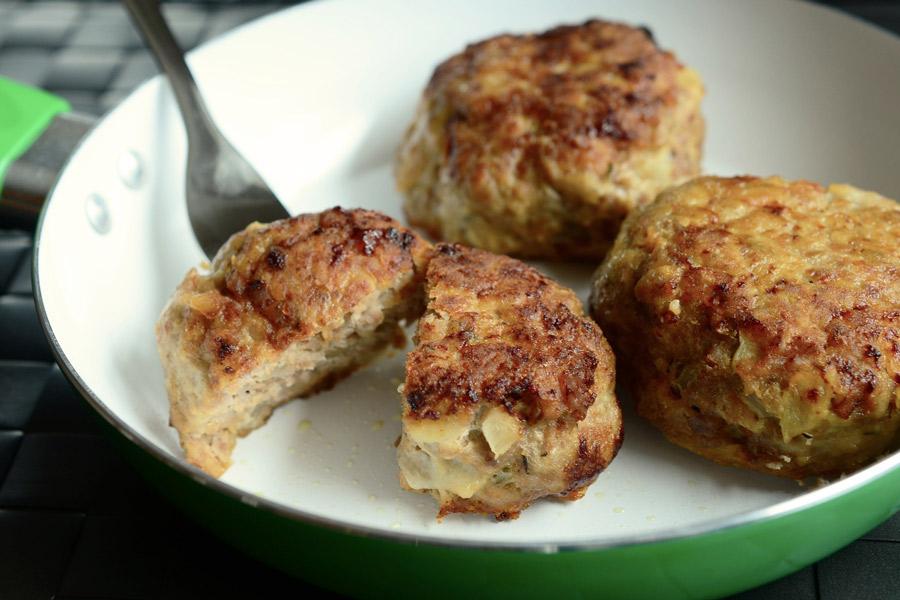 Frikadellen, German meatballs.