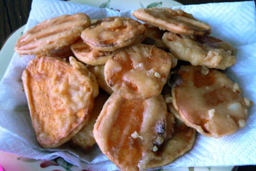 Sweet potato tempura.