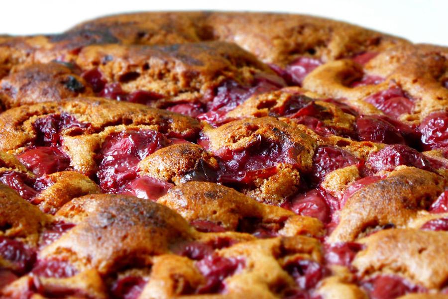 Detail of cherry pie.