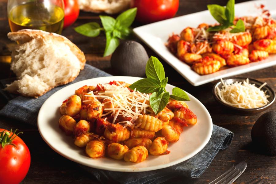 Home made gnocchi, Italian food.